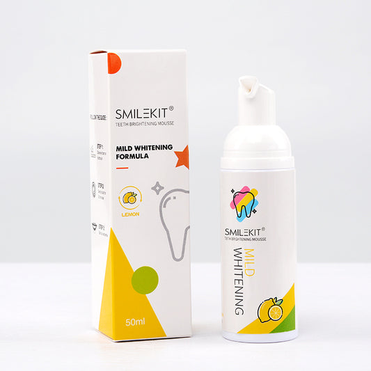Diş beyazlatma çilek/limon/nane diş macunu şeffaf köpük 50ml diş beyazlatma köpük