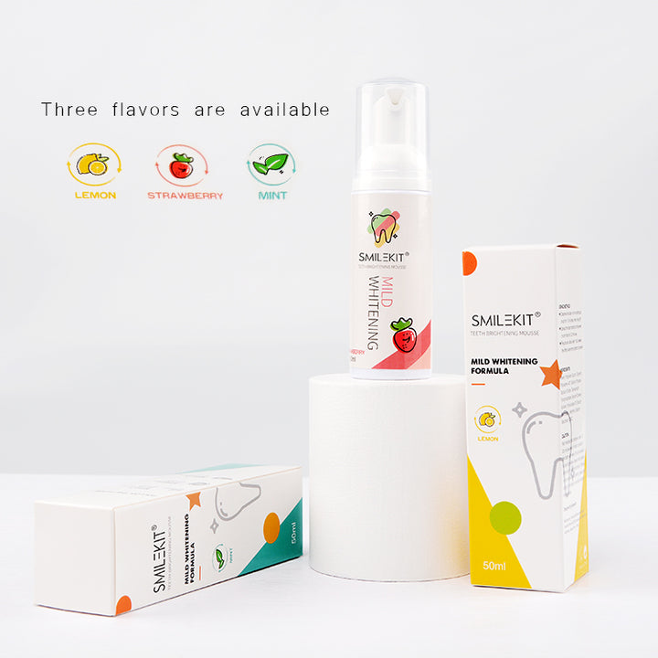 Diş beyazlatma çilek/limon/nane diş macunu şeffaf köpük 50ml diş beyazlatma köpük
